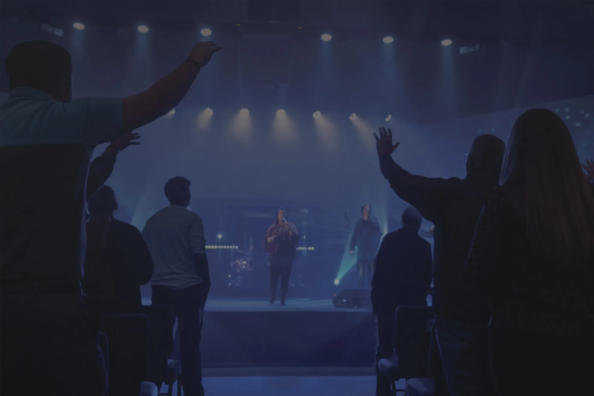 People gathered in worship and community